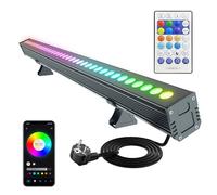 Yotivki Foco LED RGB Exterior 180W, Barras de Luz RGB con Control Remoto y APP Wi-Fi, Luz LED con Temporizador y Memoria, IP66 Impermeable Proyector by APP Controller and RF Remote Controller