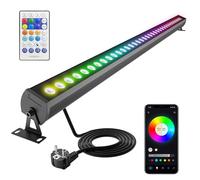 Yotivki Projecteur extérieur LED RGBCW 180 W - Contrôle par application et télécommande - 2700-6500 K - Intensité variable - 16 millions de couleurs - 50 modes - Étanchéité IP65 - Synchronisation de
