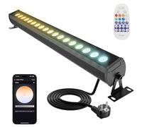 Yotivki Projecteur LED Extérieur Barre Dimmable, Blanc Variable 2700K-6500K, Contrôle App WiFi et Télécommande RF, IP65 Étanche, Éclairage Façade Wall Washer 50 cm, Minuterie et Mémoire