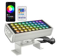 Yotivki Projecteur LED Extérieur RGB Connecté WiFi 180W, 16 Millions Couleurs (2700K-6500K Blanc Chaud/Froid), Télécommande & App, Dimmable 1-100%, IP65 Étanche, Spot LED Extérieur Jardin Terrasse