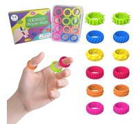 Yotlein 12 Pcs Bracelets Anti Stress, Fidget Rings, Jouets Sensoriels Fidegt Toy, Jouet en Silicone pour soulager Le Stress et soulager l'anxiété, Suitable for Special Needs Autistic Kids and Adults