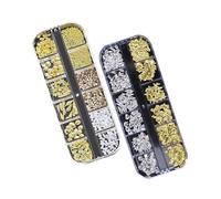 Yotlein 2 Boîte Nail Charms, Charmes à Ongles 3D, Bijoux D'ongles, Accessoires pour Ongles, Décoration D'ongles à Faire Soi-même, Kit D'art de Manucure en Strass, pour Décoration Ongles Art