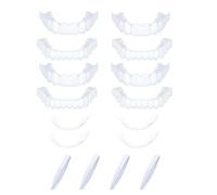 Yotlein 4 Paires Facette Dentaire, Facette Prothese Dentaire, Fausse Dent, Un Confort Naturel pour Hommes Et Femmes, Placages Cosmétiques Blanchissant les Dents pour les Mauvaises Dents