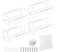 Yotlein 4 Pièces Support Mural En Vinyle, EtagèRe à Disques En Acrylique, Mur Porte-Disque Vinyle, Support Mural Pour Disques Vinyles, Pour Le Placement De Dossiers, D'Albums Photos Et De Collections