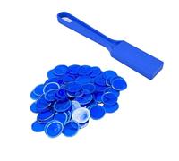 Yotlein Kit de Bingo Magnétique, Bâtons De Bingo Magnétiques,1 Bâton Magnétique + 100 Jetons Loto,Jetons Magnétiques avec Stick,Jeu Éducatif pour Enfants et Accessoire Pratique de Stockage