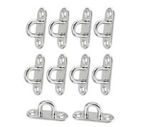 Yotlein Lot de 10 Pontet INOX, Plaque à Oeil en Acier Inoxydable, Plaque Oeillet Acier Inoxydable, Crochet de Fixation, Crochet AC-ier Inoxy-dable pour Suspendre des Objets, Accessoires de Bateau