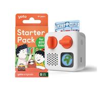 Yoto Mini Édition 2024 (YM002) + Starter Pack 7 à 11 Ans, Boîte à Histoires, conteuse avec veilleuse, Horloge, 5 Livres Audio Anglais pour Enfant, Contes musicaux, imagier à écouter