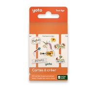 YOTO - Pack de 10 Cartes Vierges et Autocollants pour enregistrer Vos Histoires Enfant, à écouter sur conteuse veilleuse boîte à Histoires, réveil Enfant 3-12 Ans
