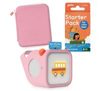 Yoto Player (3e génération) + Starter Pack Little Kids (en anglais) + Adventure Jacket et porte-cartes Think Pink (rose pale) - Boîte à histoires sans écran pour enfants, Bluetooth, histoires, musique