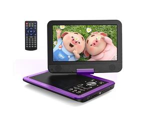 Yoton Lecteur DVD Portable 12,5", Voiture Enfants, Ecran 10,5", Batterie 6H | Écran HD orientable, avec chargeur de voiture, batterie intégrée, compatible USB, carte SD et TV, utilisation familiale.