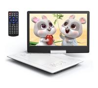 Yoton Lecteur DVD Portable 16,9", Voiture, Ecran 14,1", Batterie 6H | Écran large, Design blanc élégant, Batterie rechargeable, Lecture polyvalente, Pour voyage
