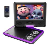 Yoton Lecteur DVD Portable Voiture 9,5" avec Écran Pivotant HD 7,5", Batterie Rechargeable 4-6h, Compatible USB/SD/Synchro TV, Haut-parleurs Stéréo + Chargeur Inclus - Idéal pour Enfants et Voyages
