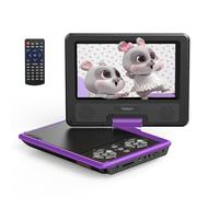 YOTON Lecteur DVD Portable Voiture 9,5" avec Écran Pivotant HD 7,5", Batterie Rechargeable 4-6h, Compatible USB/SD/Synchro TV, Haut-parleurs Stéréo + Chargeur Inclus - Idéal pour Enfants et Voyages