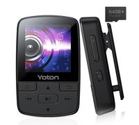 YOTON Lecteur MP3 32 Go, Lecteure MP3 Bluetooth 5.2 avec Clip, Mini Design(28g), Son HiFi intégrés, Podomètre, Minuterie, Enregistreur Vocal, Radio FM, Idéal pour Le Sport