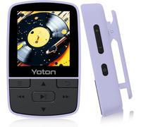 YOTON Lecteur MP3 avec Clip, Mini Musique MP3 Bluetooth 5.2, Super léger (28.5g),Son HiFi sans Perte, Radio FM, Chronomètre, Enregistreur, Podomètre, etc, avec Écouteurs, Violet