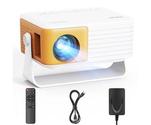 YOTON Mini Projecteur, Videoprojecteur 1080P Full HD Supportée, 200 ANSI, Zoom 50%, 2025 Upgraded Retroprojecteur Portable Compatible avec HDMI USB iOS Android Firestick PS5