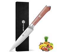 YOTSUBA Couteau Universel de Cuisine, 12,7 cm, Petit Couteau de Chef Pour Hacher, Couper, éplucher et Découper Les Fruits et Légumes, Acier Dur Allemand, Couteau de Table Tranchant