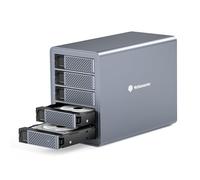 Yottamaster 10Gbps 5 Baies Boîtier Disque Dur, Daisy Chains Externe Type-C pour 2.5"/3.5" HDD/SSD Jusqu’à 5 × 24 to Expansion vers 2 Périphériques USB pour Une Capacité allant jusqu'à 360To