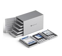Yottamaster 5 Baies Boitier Disques Dur Raid, Externes Aluminium USB 3.1 Boîtier pour 2.5"/3.5" SATA HDD/SSD, Jusqu’à 5 × 22 to Raid 0/1/3/5/10/JBOD/CLONE, 80 mm Ventilateur pour Stockage Personnel