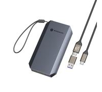 Yottamaster 512GB SSD Externe, Jusqu'à 460 MB/s, 2-en-1 câble USB-C/A avec dragonne, Portable SSD Compact Compatible avec iPhone 17 Pro Max/Smartphone/Tablette/Ordinateur Portable
