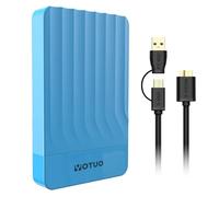 YOTUO Disque dur externe 320 Go avec extension de stockage portable, USB 3.0 et USB-C pour PC, Mac, ordinateur de bureau, ordinateur portable, smartphone, PS4, Xbox One, Xbox 360, bureau et jeu, bleu