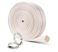 yotutun Ø 1 1/2" Tuyau Plat en Textile 10 m × 32mm avec 2 colliers de serrage en acier inoxydable, Tuyaus industriel Tuyau de chantier pour jardin agriculture industrie