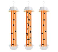 yotutun 3 Pièces Piège à Mouches des Fruits, Anti Moucherons Intérieur Attrape Mouches Cuisine avec Crochet de Suspension Suspendus Bâton Piege a Moucherons pour Intérieur et Extérieur (Orange)