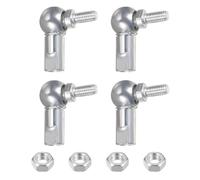 yotutun 4 Pièces Extrémité Roulement à Billes avec Goujon Main Droite Femelle Filetage M8 x 1.25mm Autolubrifiant Acier Carbone L-Forme Bille Prise Emboutissage