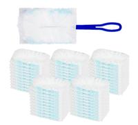 yotutun 50 Pieces Aimant de poussière Recharge Pack, Recharge de Serviette à poussière pour Aimant à poussière avec 1 poignées pour Bureau de l'école à Domicile