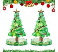 yotutun Arbre de Noël Magique en Papier Magique, 2 Pcs Cristal Magique Arbre de Noël DIY Arbre de Noël Magique en Papier Magique Décorations de Noël Cadeau pour Garçons et Filles
