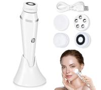 yotutun Brosse Nettoyante Visage Électrique, Rechargeable Brosse Visage Rotative avec 4 TêTes de Rechange Étanche Brosse de Nettoyage du Visage pour Nettoyage, Exfoliant et Massage du Visage
