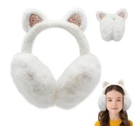 yotutun Cache-Oreilles, Cache-Oreilles en Peluche Enfant D'hiver Mignon Chat Pliable Cache Oreille en Peluche pour Adultes Enfants accessoire d'hiver Pour les vacances, les sports de plein air