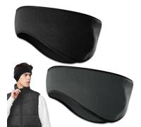 yotutun Cache-oreilles en polaire, 2 pièces Hiver Bandeau Cache-Oreilles Unisexe Chaleureux Bandeau de Sports d'hiver Coupe-Vent Elastique Bandeau d'oreille léger pour course, ski, vélo