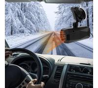 yotutun Chauffage Voiture 12V 150W, Portable Dégivreur de Chauffage de Voiture Pivotant à 360°, Chauffage/Refroidissement 2 en 1 Automobile Prise Allume-Cigare