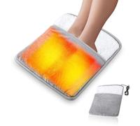 yotutun Chauffe-pieds Électrique, 30 x 30cm Chauffe-pieds à Chauffage Rapide USB, 55 °C Température Constante Coussin de Pieds Électrique Apaisant Lavable pour Femmes Hommes l'hiver