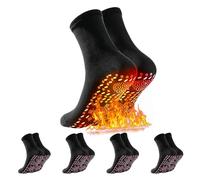 yotutun Chaussettes Chauffantes, 5 Paires Chaussettes Tourmaline, Chaussette Auto-Chauffantes pour Femmes et Hommes pour Ski pêche Jogging