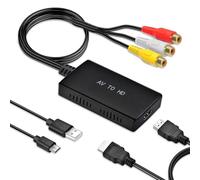 yotutun Convertisseur AV vers HDMI, Adaptateur AV vers HDMI entrée RCA Sortie vidéo HD 1080P Adaptateur RCA vers HDMI avec Câbles HDMI pour Sky/DVD/STB pour l'affichage sur HDTV