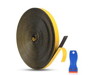 yotutun Joint Plaque de Cuisson, Joint Porte Entree 5m Autocollant Plaque Gaz avec Petit Grattoir 7mm x 2mm pour Cuisinières Électrique Gazinière Évier