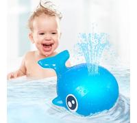 yotutun Jouets de Bain pour Bébé, Double Imperméable à l'eau Jouet Bain Bébé de Baleine Induction Automatique Jet d'eau Enfants Jouet de Bain à LED pour bébé et Tout-Petit Jouets Douche et Natation