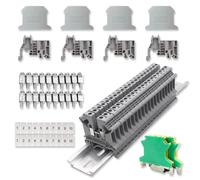 yotutun Kit de Borniers de Rail DIN, UK-2.5B Kit de bornier universel Contact Borne de Passage CâBlage Rapide Enfichable pour Les Pprojets D'automatisation, Les Projets de Bricolage