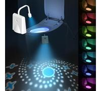 yotutun Lampe LED pour Toilette, Lumière des Toilettes À L'intérieur des Toilettes avec Détecteur de Mouvement Lampe avec Projection Étanche et Rechargeable pour Toilette et Salle de Bain