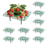 yotutun Lot de 10 supports de protection pour fraises, carrés, râpes à fraises, étagère amovible, protection contre les escargots et protection pour fraises, légumes, tomates
