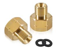 yotutun Lot de 2 Adaptateurs de gaz GPL en laiton, Raccord de tuyau de gaz IG 3/8" x AG 1/4" gauche,Adaptateur de bouteille de gaz Adaptateur de tuyau de gaz pour réchaud à gaz pour réchaud à gaz