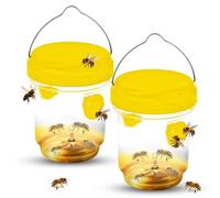 yotutun Lot de 2 pièges à guêpes pour l'extérieur, répulsif contre les guêpes, les guêpes, les moustiques, les mouches des fruits vivants à suspendre, contre les guêpes, les frelons, les moustiques