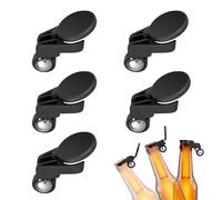 yotutun Lot de 5 bouchons de bouteille entièrement automatiques - Multicolore - Réutilisables - Anti-poussière - Anti-insectes - Pour bouteilles de bière - Noir