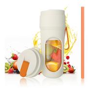 yotutun Mini Blender Smoothie, 450 ml Mixeur Portable pour Smoothie Petit Blender avec Couvercle de Voyage Rechargeable USB Mixer Portable avec 12 Lames Sans BPA pour Cuisine Sport Bureau (Beige)