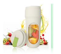 yotutun Mini Blender Smoothie, 450 ml Mixeur Portable pour Smoothie Petit Blender avec Couvercle de Voyage Rechargeable USB Mixer Portable avec 12 Lames Sans BPA pour Cuisine Sport Bureau (Vert)