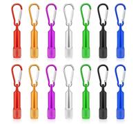 yotutun Mini Lampe de Poche Portable, 14 Pièces Lampe de Poche Porte-clés, Lampes Torche LED pour Enfants, Petite Mini Lampe Colorée en Aluminium pour ExtéRieur Camping Randonnée Cyclisme