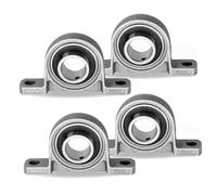 yotutun Palier Roulement, 4 Pièces 20 mm Roulement avec Support Roulements de Bloc D'oreiller Roulements Alliage de Zinc Roulements a Billes Bride pour Industrie Machine à Arbre d'Axe