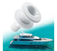 yotutun Passe Coque Bateau, 1-1/2 Zoll 38mm Bouchon Vidange Bateau Sortie de Vidange d'Accessoire Marin Passage de Bord en Plastique Raccord de Purge Universel avec Ecrou